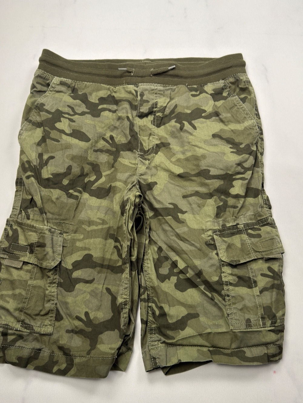 Sonoma Cargo Shorts Camouflage Pattern Elastic Waistband - Kids XL